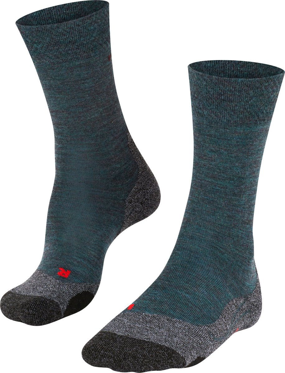 Falke tk2 mélange anti-ampoules laine épaisse matériau fonctionnel chaussettes de marche hommes vert - taille 46-48