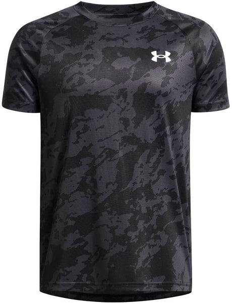 Under armour ua tech 2.0 ss-blk chemise de sport pour garçons - noir - anthracite - blanc