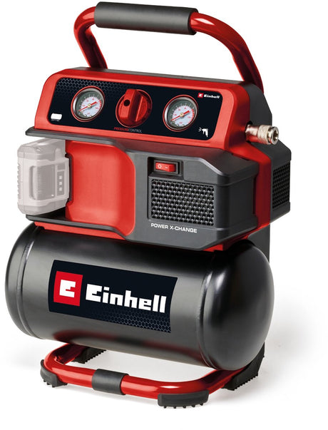 Compresseur à batterie Einhell te-ac 18 75 li ou solo - puissance x-change - 18 v li-ion - max. 8 bar - réservoir 5 l - sans huile - puissance d'aspiration 75 l min - excl. batterie et chargeur