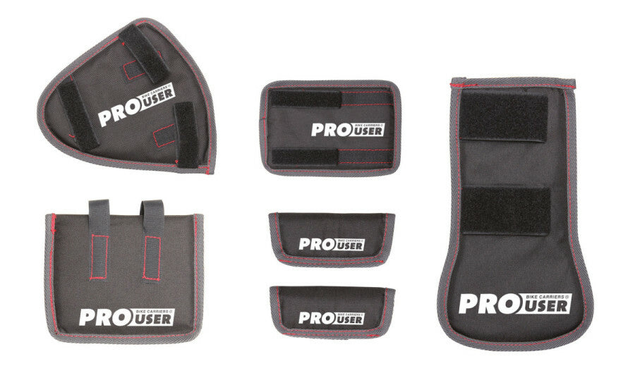 Protection de vélo pro-utilisateur Ensemble pour les porteurs de vélos noirs 7 pièces