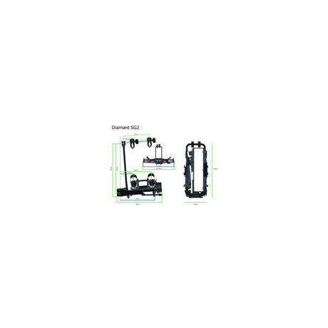 Tradekar international bv porte-vélos pro-user - diamant SG2 - 2 vélos