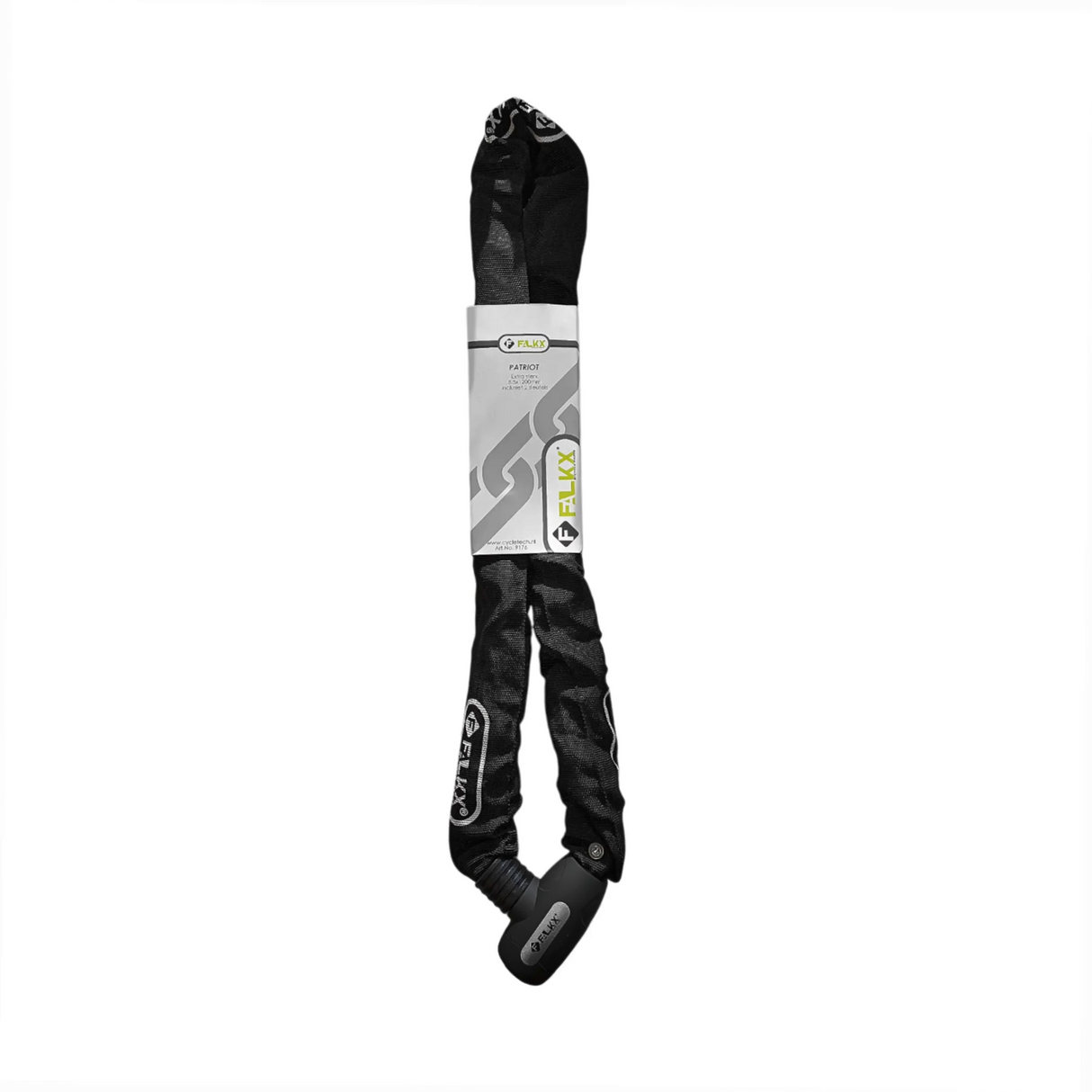 Antivol à chaîne Falkx Patriot 8,5x1200mm noir. housse en nylon