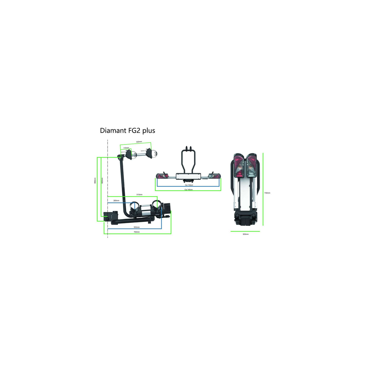 Porte-vélos professionnel Diamond FG2 Plus