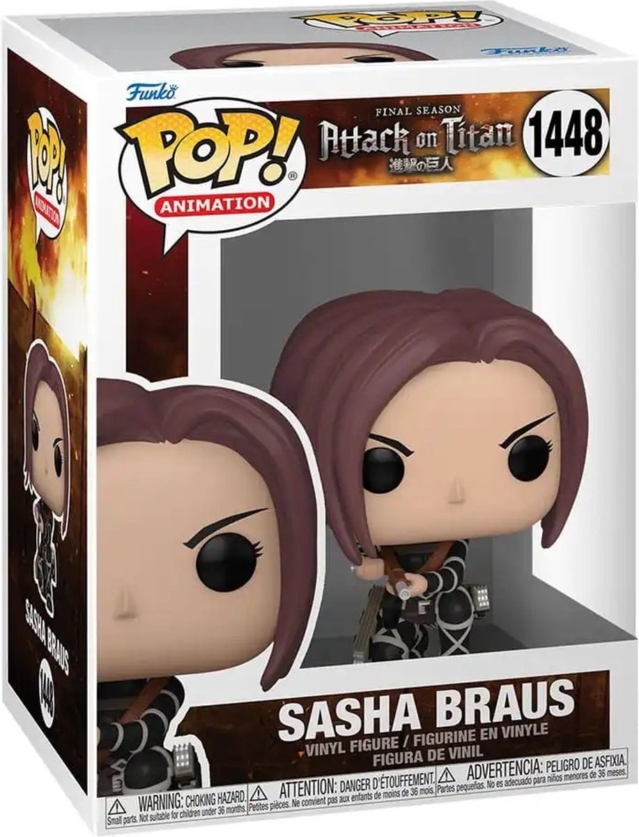 Animation Funko pop : attaque sur titan - sasha braus - pop #1448