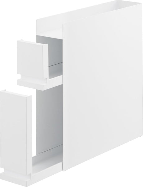Porte-épices et huiles Yamazaki extensible - 2 niveaux - tour - blanc