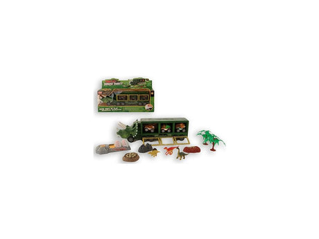 Camion Dino 34cm avec 3 voitures dinosaures à tir à friction