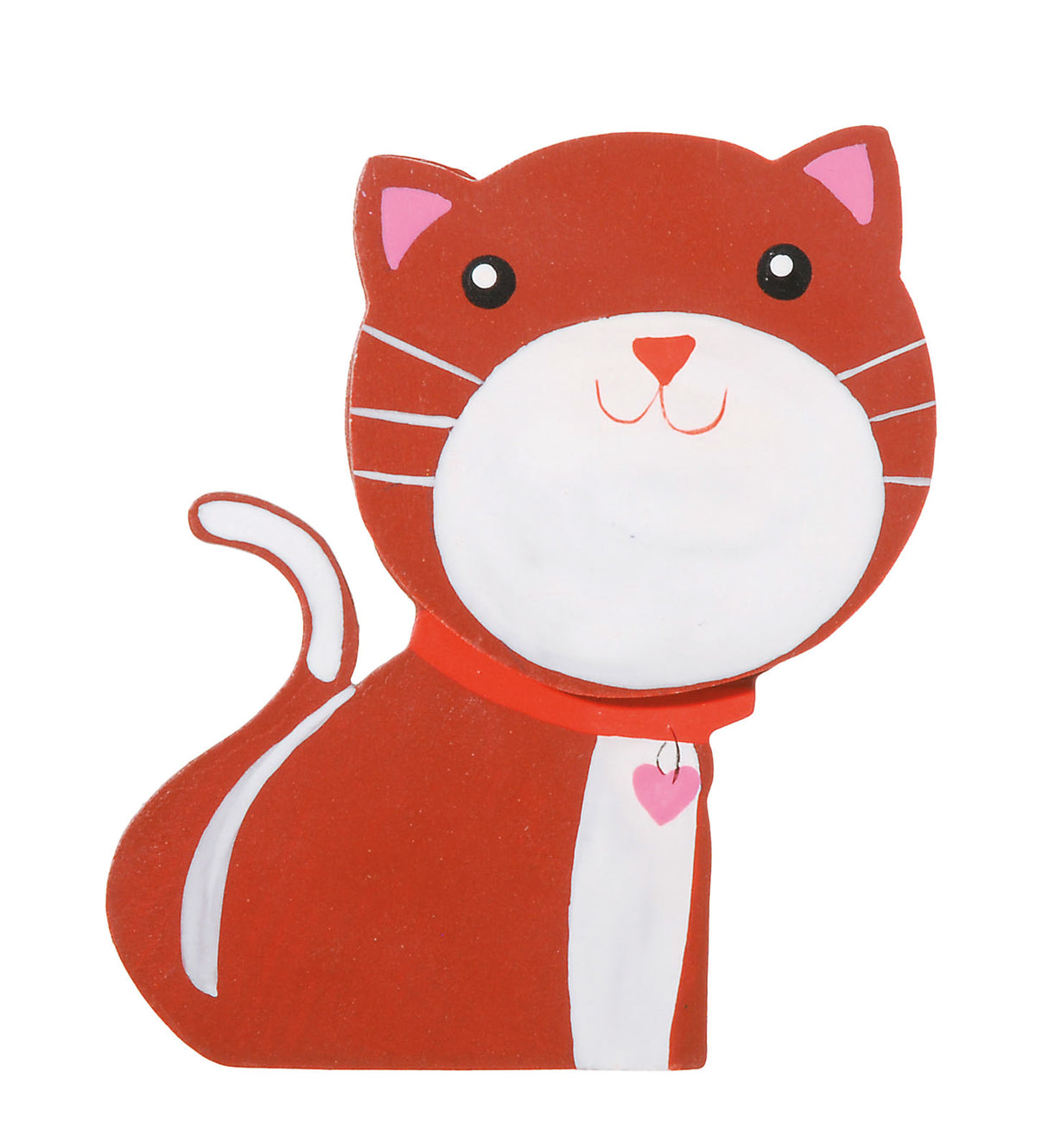Darice • forme chat en bois peint 9x8x0.5cm