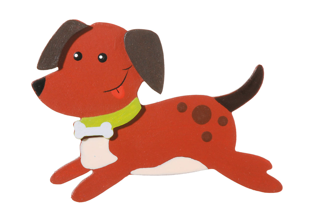 Darice • forme chien en bois peint 8x10x0.5cm