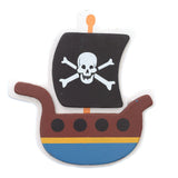 Darice • Formes en bois peint bateau pirate 9,5x8,9x0,5cm