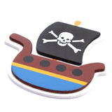 Darice • Formes en bois peint bateau pirate 9,5x8,9x0,5cm