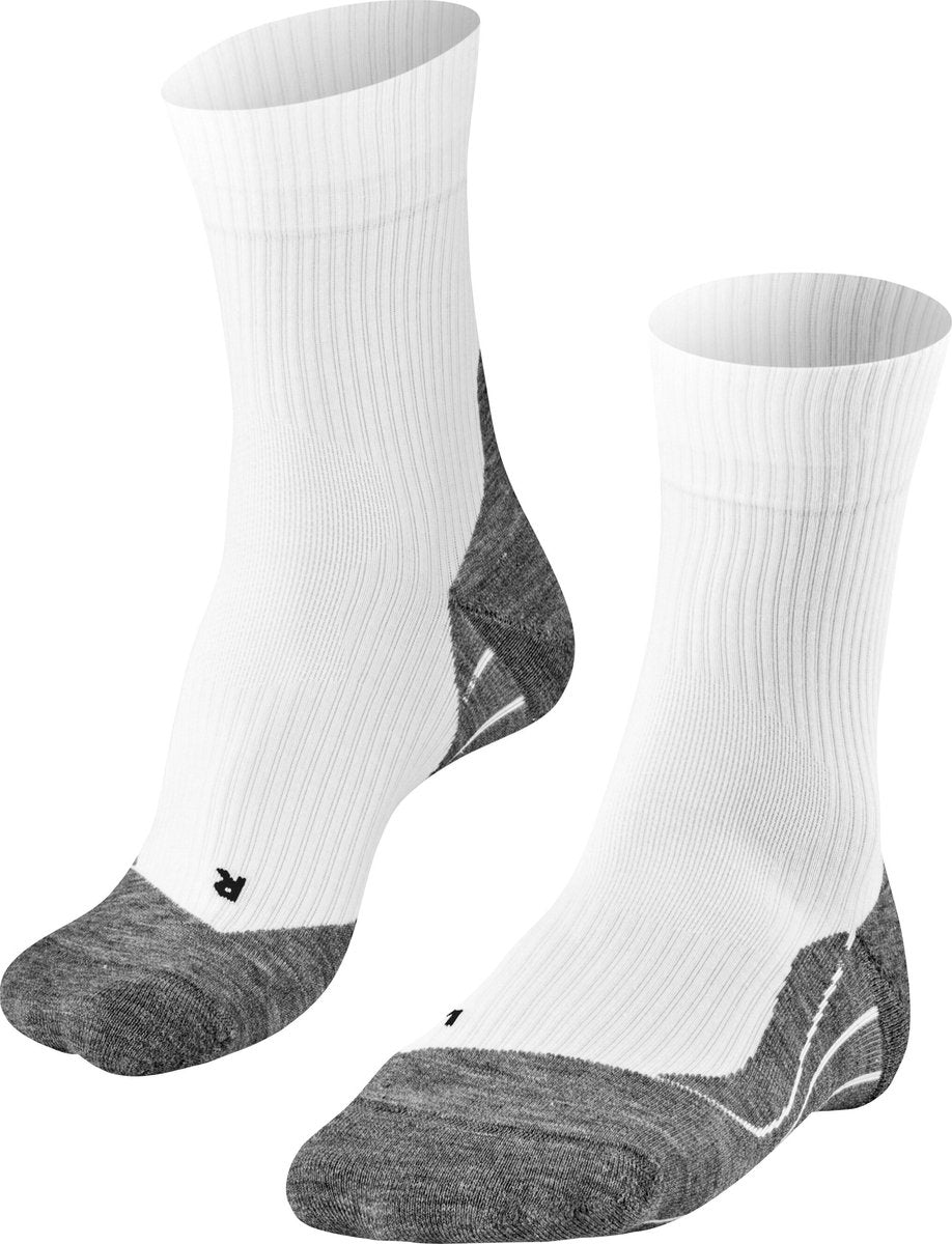Falke te4 chaussettes de tennis en coton anti-ampoules en matière fonctionnelle homme blanc - taille 42-43