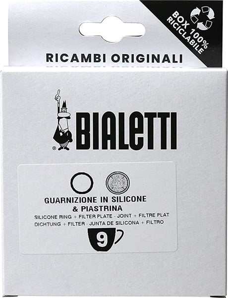 Plaque filtrante aluminium Bialetti moka + 1 anneau silicone 9 têtes