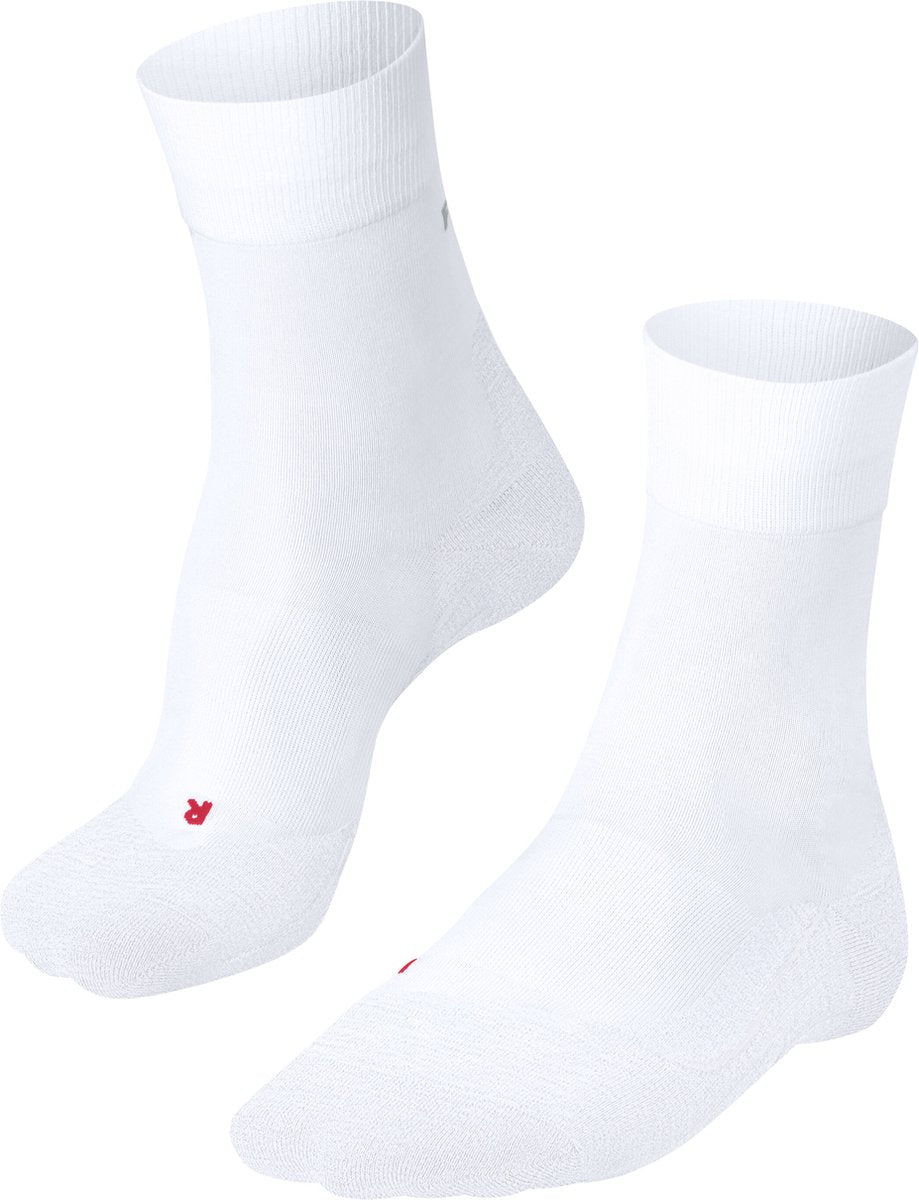 Falke ru4 chaussettes de course en coton anti-ampoules en matériau fonctionnel femme blanc - taille 37-38