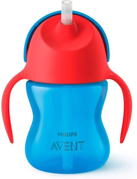 Philips avent drinking cup with straw - 9+ months - 1 piece - blue red - scf796 01