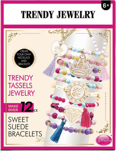 Ensemble de bijoux tendance, bracelets en daim doux