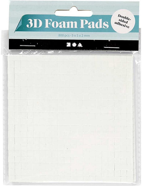 Société créative https : www.ccobby.nl 3d-foam-pads-size-5x5-mm-thickness-2-mm-white-2x400-piece-2-sheet-1-box