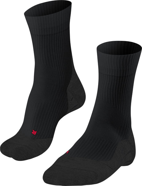 Falke te4 chaussettes de tennis en coton anti-ampoules en matériau fonctionnel hommes noir - taille 39-41