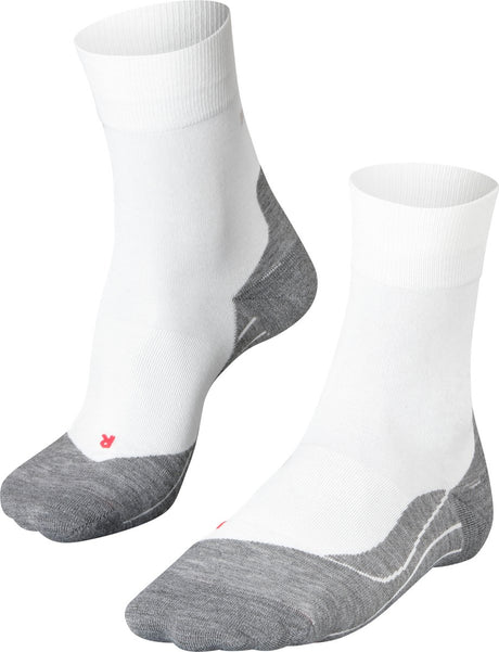 Falke ru4 chaussettes de course en coton anti-ampoules en matériau fonctionnel femme blanc - taille 37-38