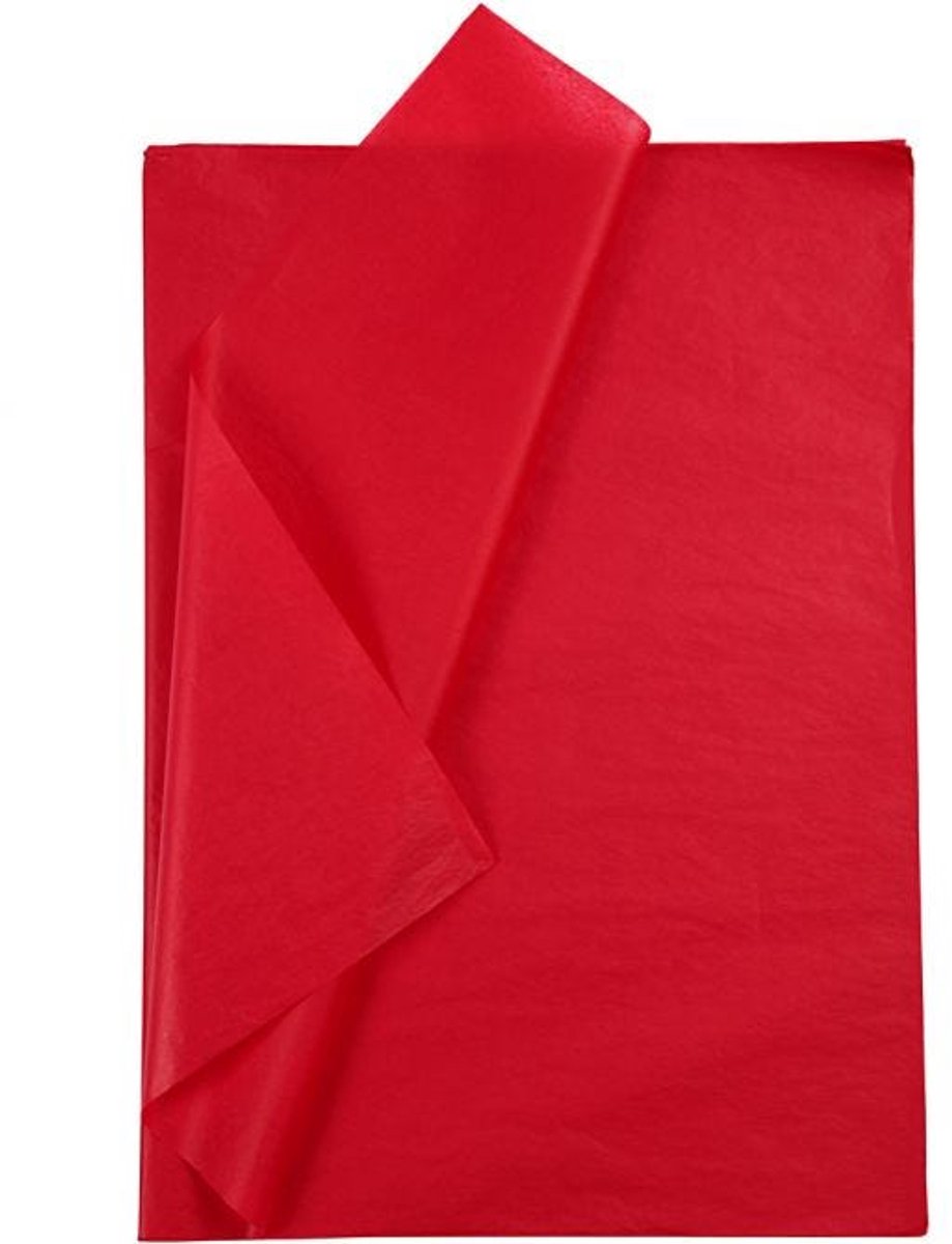 Creativ company cc papier de soie 50x70 cm rouge 25 feuilles