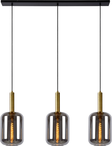Lucide joanet - suspension - 3xe27 - fumé