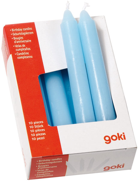 Bougies Goki bleues, 10 pcs.