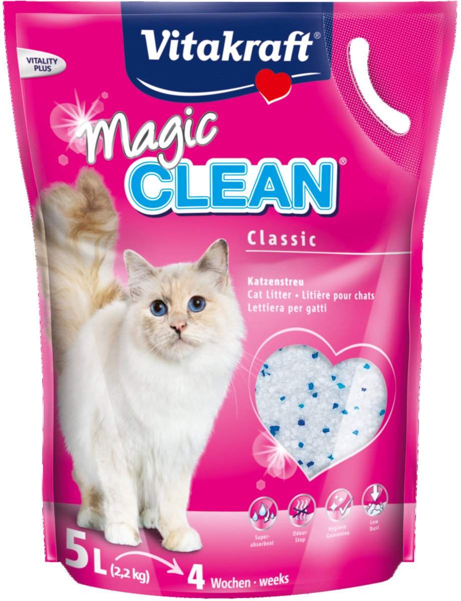Litière pour chat Vitakraft magic clean - 5 l - 6 pièces