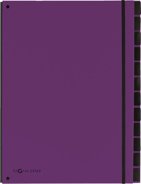 Chemise de tri Pagna tendance 12 onglets a4 lilas
