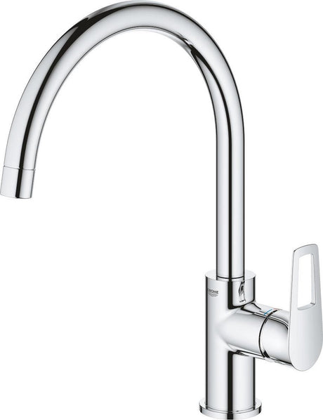 Robinet de cuisine Grohe bauloop - bec haut - plage de pivotement à 360° - chrome