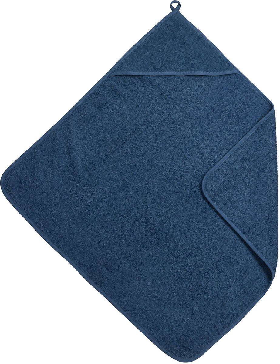 Cape de bain Meyco baby uni - tissu éponge - indigo - 75x75cm
