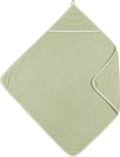 Cape de bain bébé popcorn Meyco - olive douce - 75x75cm