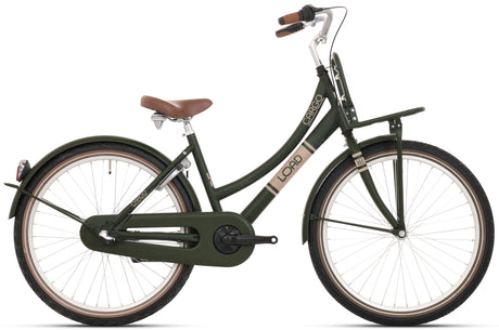 Charge de vélo pour enfants Bikefun 24 pouces avec moyeu de frein Nexus 3 vitesses - élégance vert mat