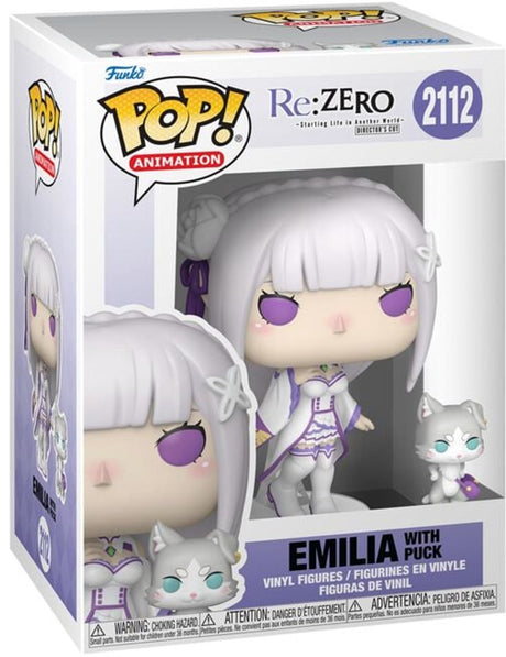 Funko re:zero emilia avec figurine en vinyle rondelle 2112 pop unisexe ! - neutre - standard