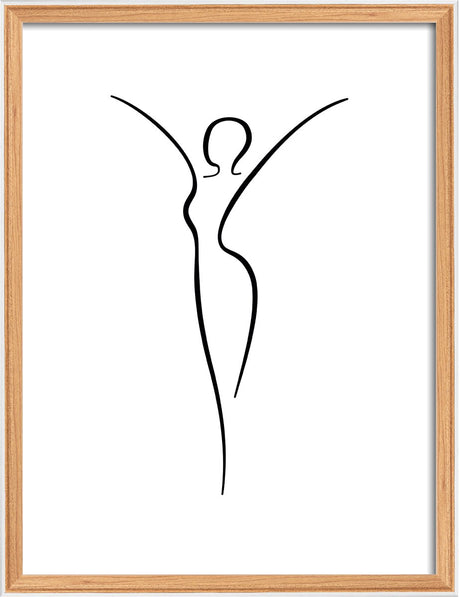 Silhouette Walther - cadre en bois - format photo 30x40 cm - hêtre