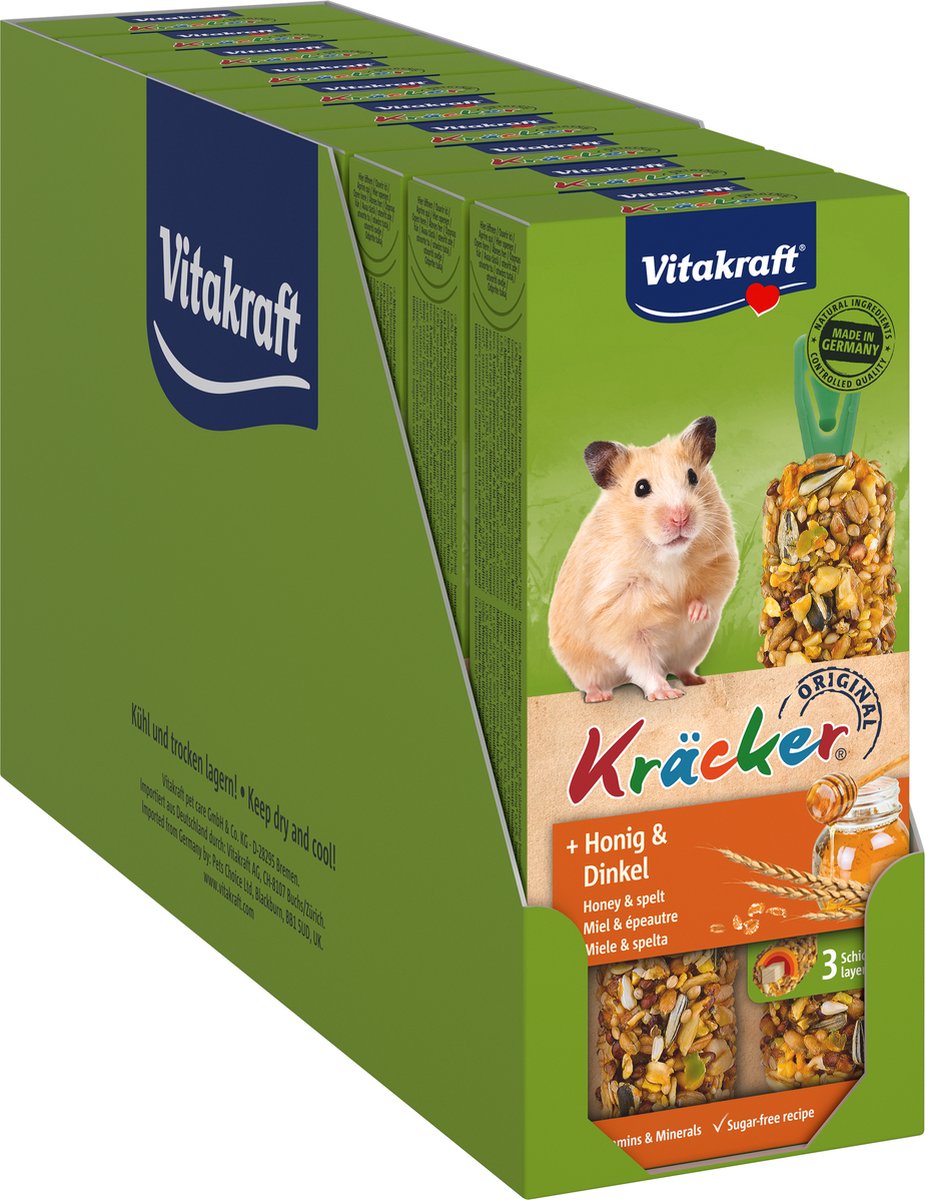 Vitakraft kräcker original pour hamsters au miel et à l'épeautre - 10x2 pièces (20 pièces)