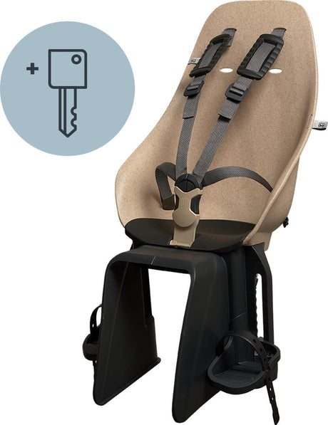 Siège de vélo Urban iki bio derrière le support ta–ke - oishi beige bincho noir
