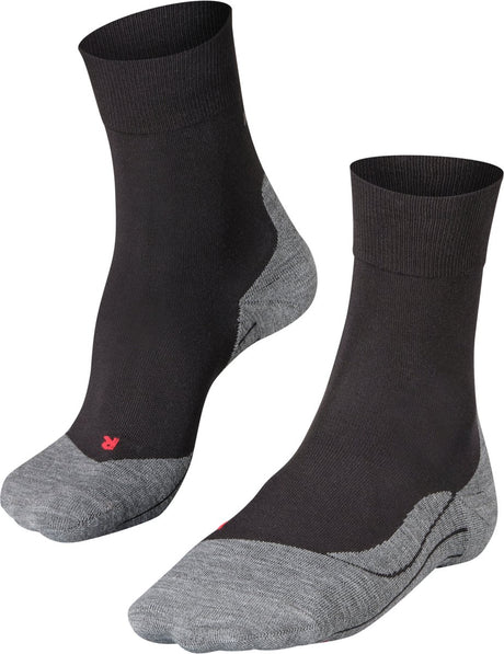Falke ru4 chaussettes de course en coton anti-ampoules en matériau fonctionnel femme noir - taille 37-38