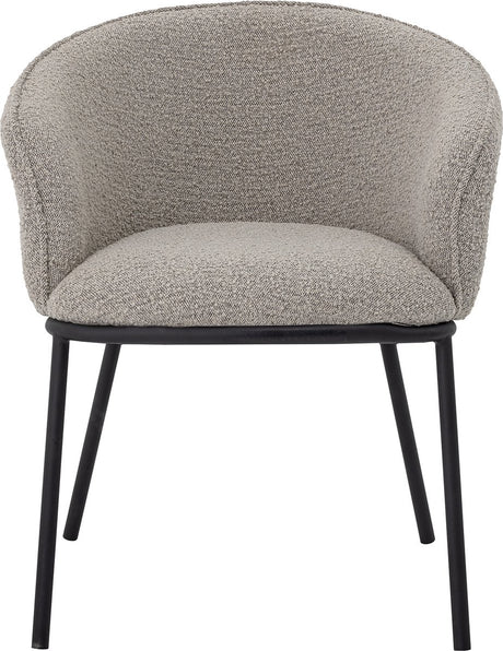 Bloomingville - chaise de salle à manger cortone - gris - polyester