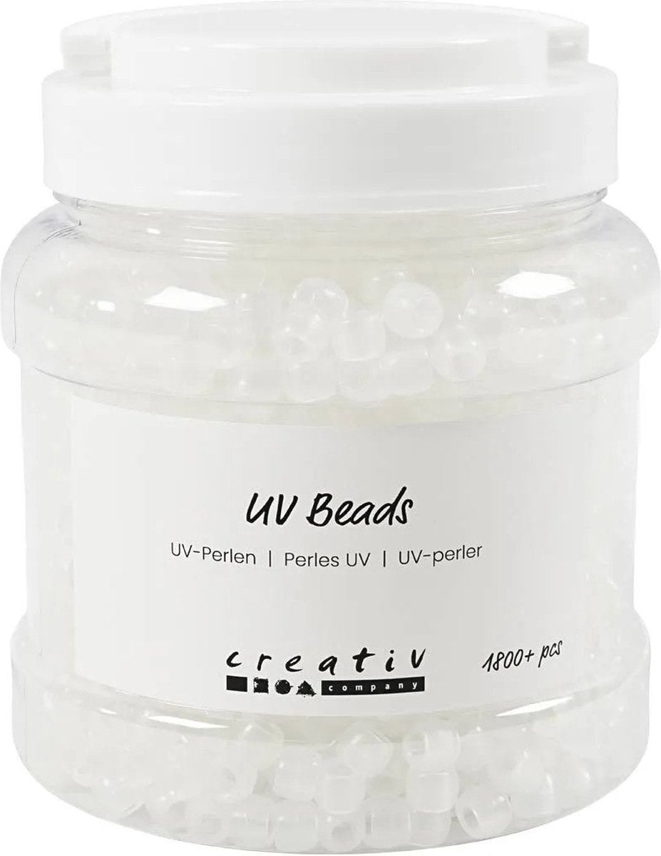 Société créative https : www.cchobby.nl uv-beads-l-6-mm-d-8-mm-hole size-4-mm-approx-1800-piece-various-colors-320-gr-700-ml-1-box