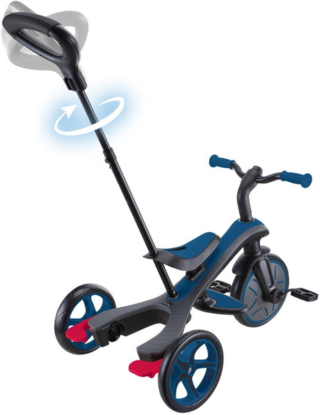 Globber driewieler - trike 4 in 1 in blue - blauw - 4in1 converteerbaar - avec duwstang - vanaf 10 maanden tot 5 jaar