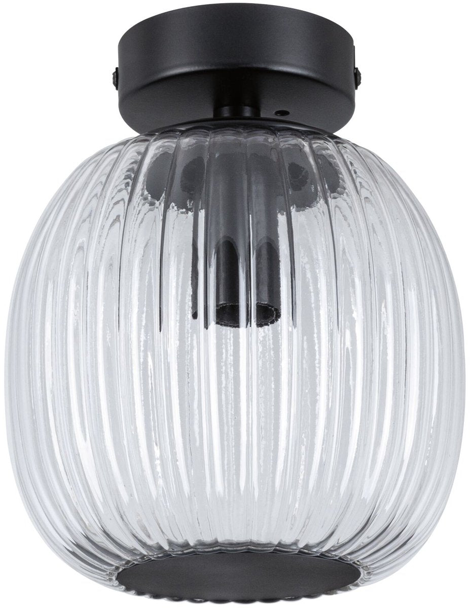 Paulmann plafonnier LED Ruya IP44 E14 230V max. Verre dimmable 20W, noir mat