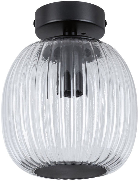 Paulmann plafonnier LED Ruya IP44 E14 230V max. Verre dimmable 20W, noir mat