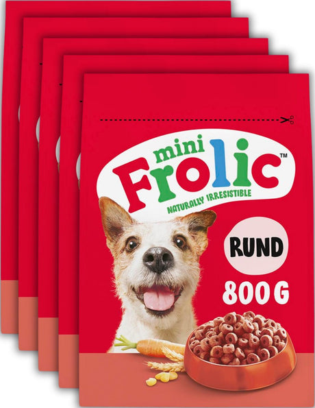 Frolic mini nourriture pour chien - nourriture sèche complète - bœuf - 5x800g