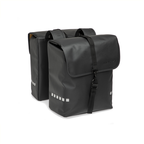 New LOOXS Bicycle Bag Odense - double, noir, eau -Pellite, réflexion, adapté aux vélos électriques
