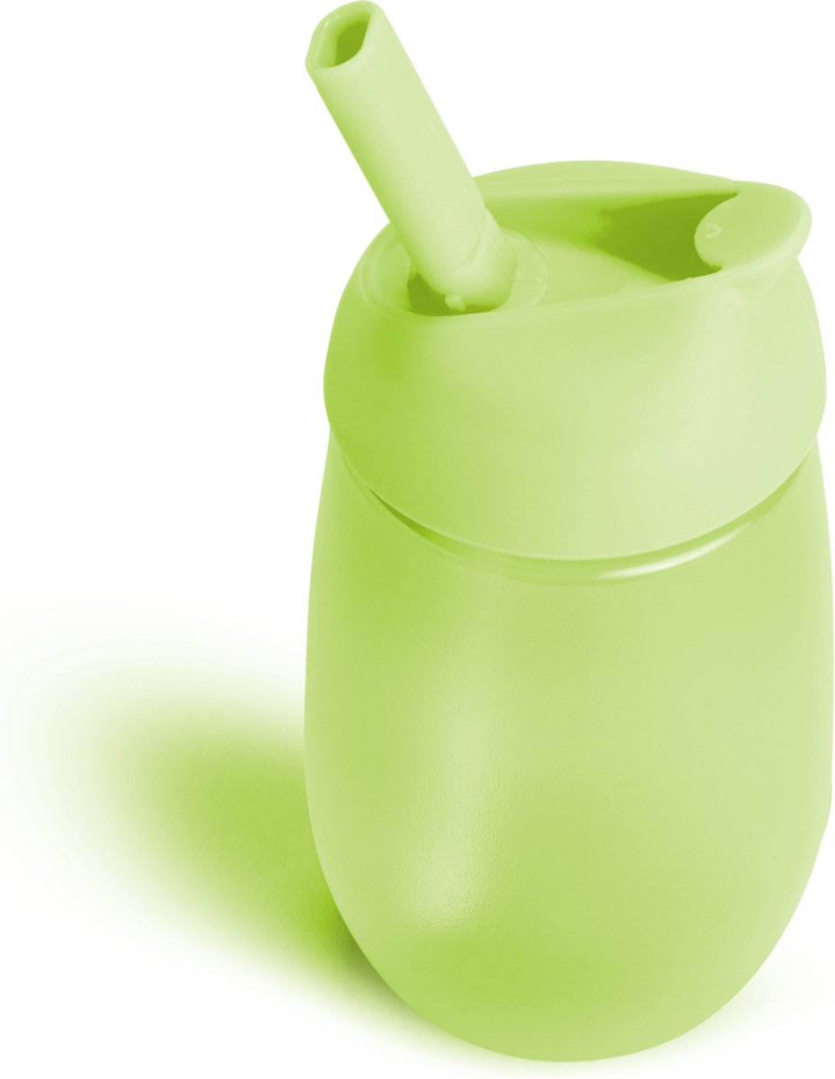 Gobelet en paille Munchkin - gobelet anti-fuite - nettoyage simple - facile à nettoyer - passe au lave-vaisselle - gobelet pour bébé et enfant - 296 ml - vert