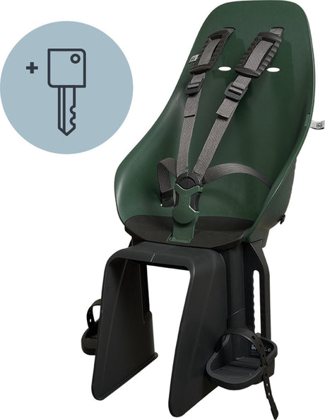 Siège de vélo Urban iki bio derrière le support ta–ke - mosu vert bincho noir