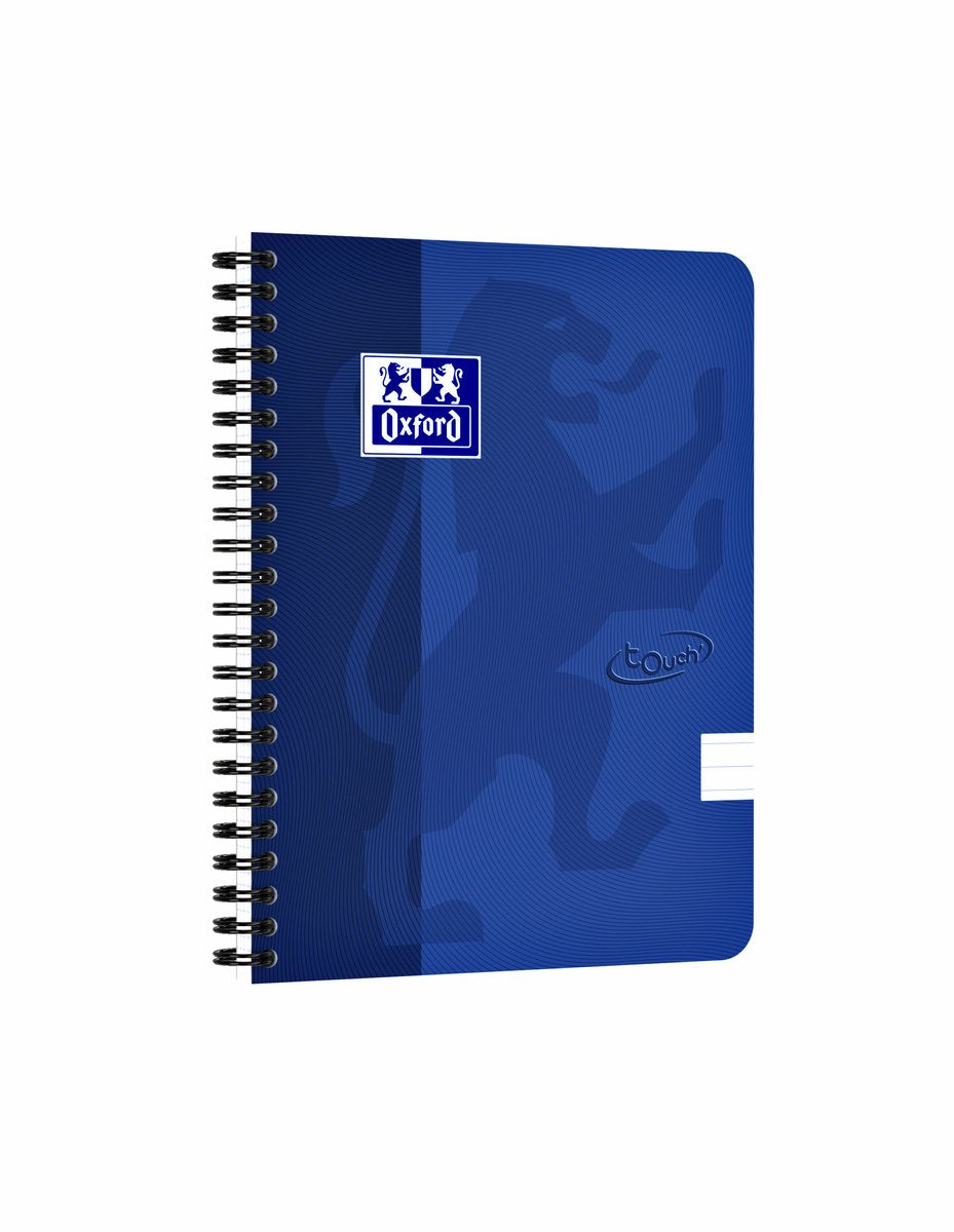 Oxford touch - schrijfblok - a5 - gelijnd - 140 pagina's - 90g - soft cover - blauw