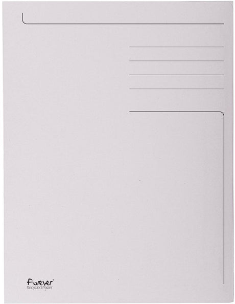 Exacompta 50x chemise imprimée Forever® à 3 rabats - 280 g/m² - 24,5x35 cm pour folio - gris - 449019e