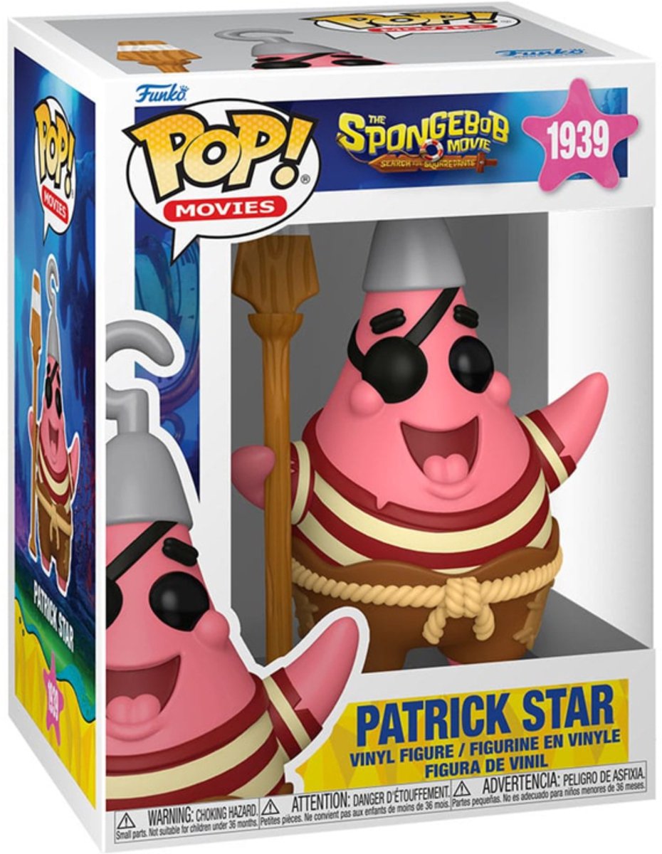 Funko Bob l'éponge Schwammkopf le film Bob l'éponge - Patrick Star (pop ! films) figurine en vinyle 1939 pop unisexe ! - neutre - standard