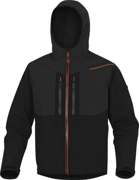 Veste softshell 3 couches Delta Plus Horten - noir | orange - l