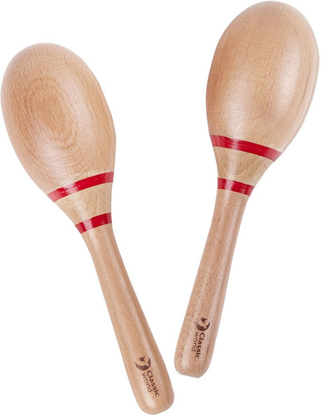 Instrument de musique maracas en bois classique du monde pour enfants.